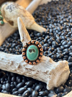 Tibetan Turquoise Copper Adjustable Ring