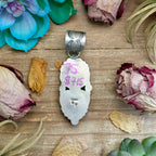 75 - Sterling Silver Pink Conch & Mercury Dime Pendant by Shay Pfeiffer