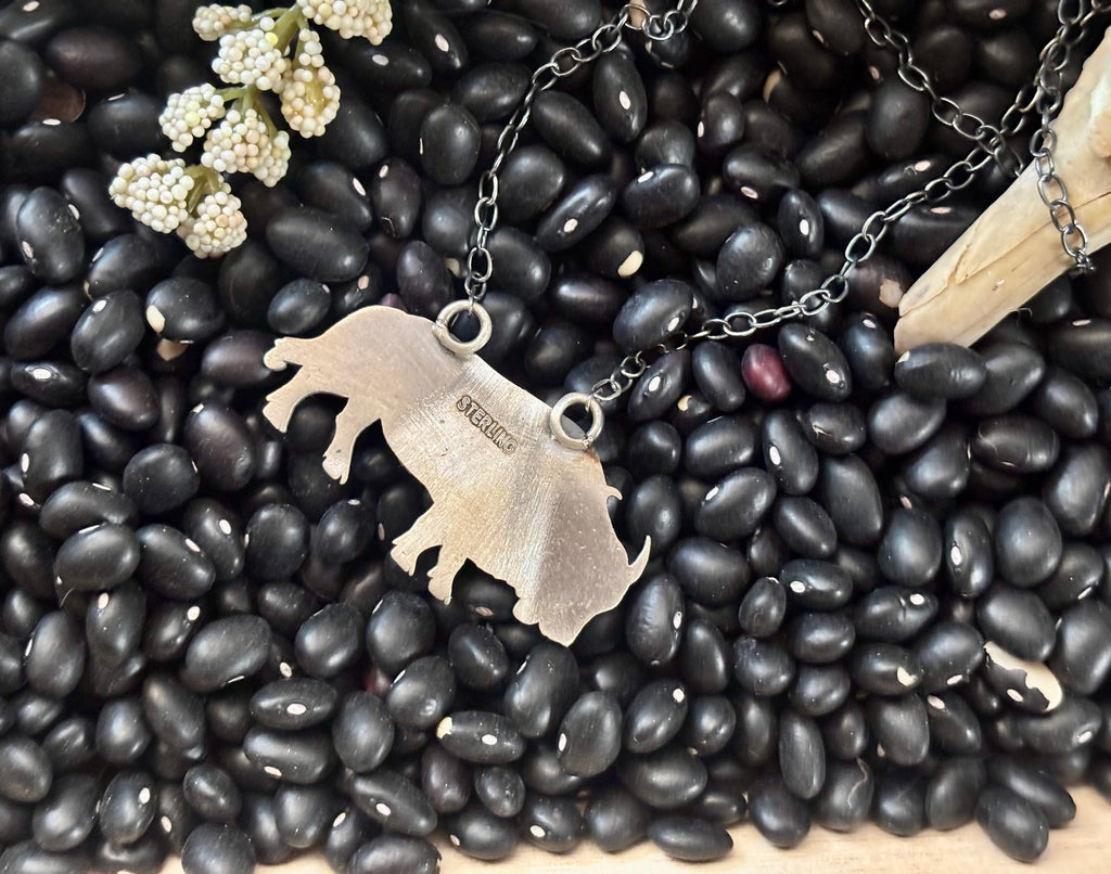 Pink Dahlia 20” Buffalo Necklace