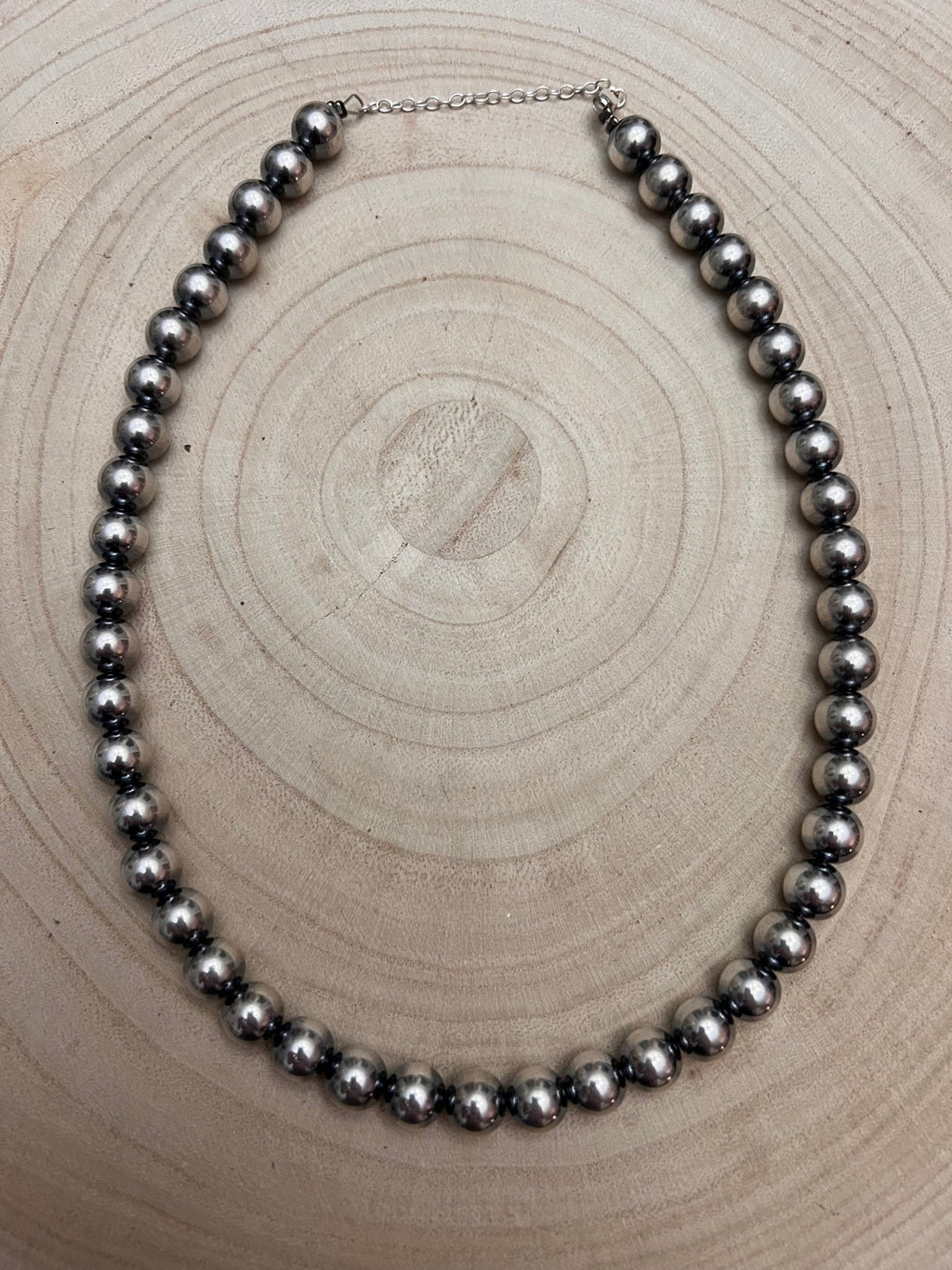 10mm Sterling Pearl Necklace — 18 inch
