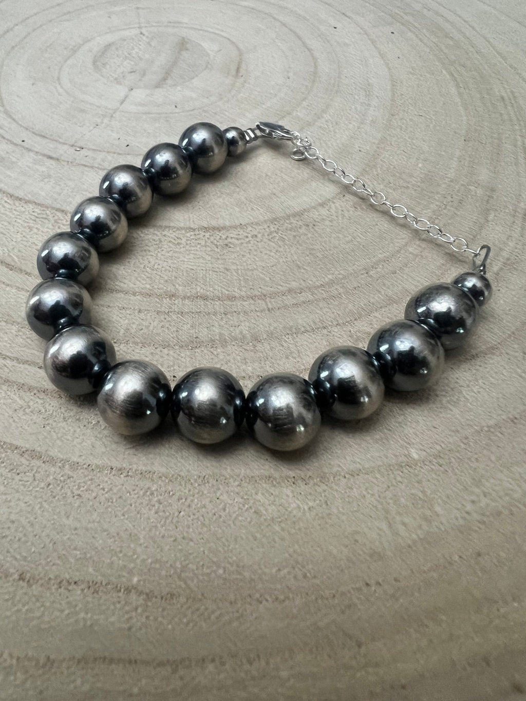 10mm Sterling Pearl Bracelet — 6 inch