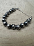 10mm Sterling Pearl Bracelet — 6 inch