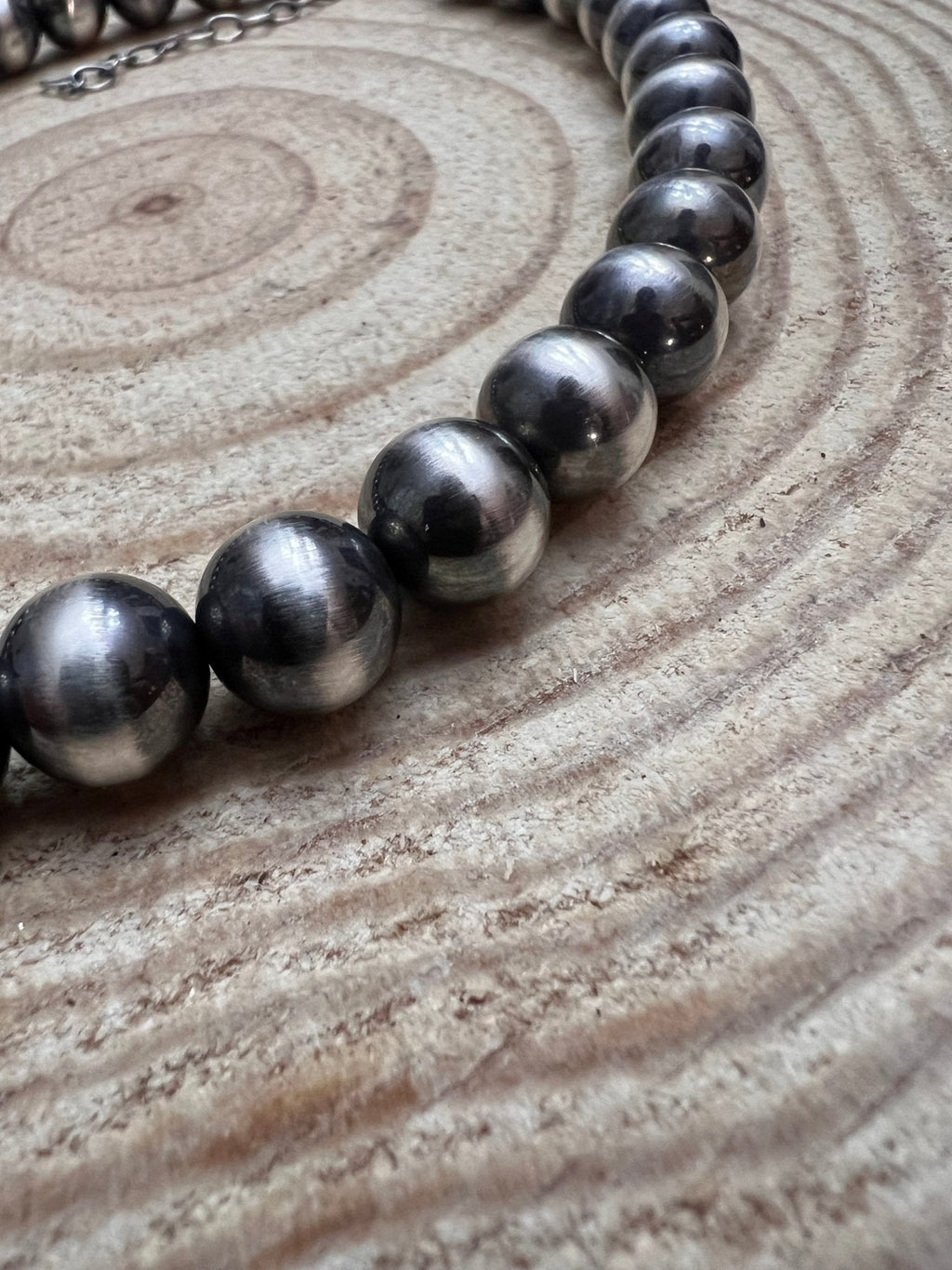 12mm Sterling Pearl Necklace — 16 inch