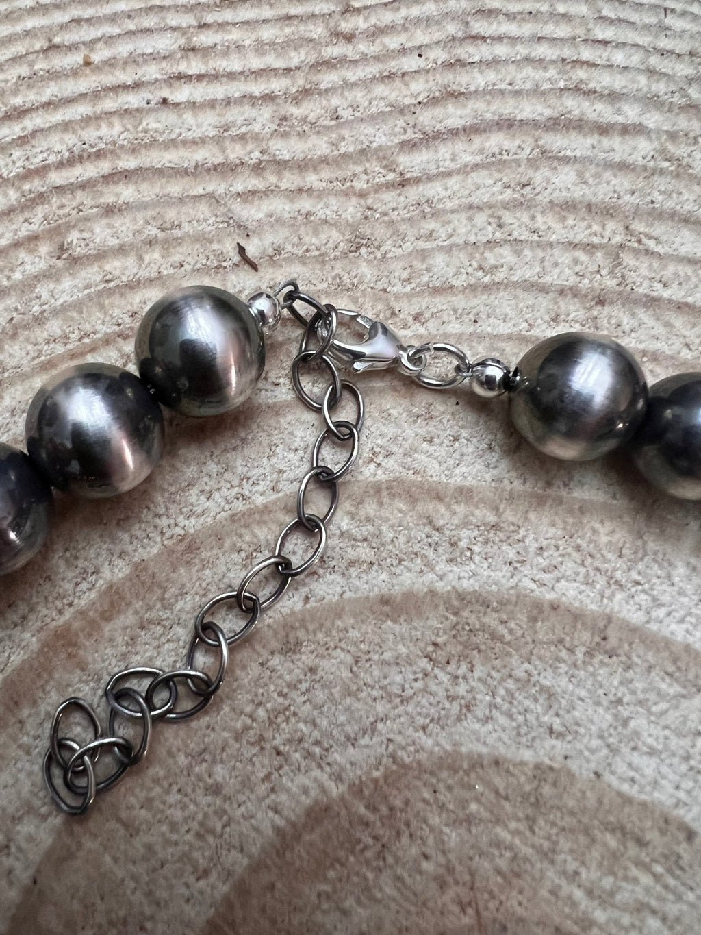 12mm Sterling Pearl Necklace — 16 inch