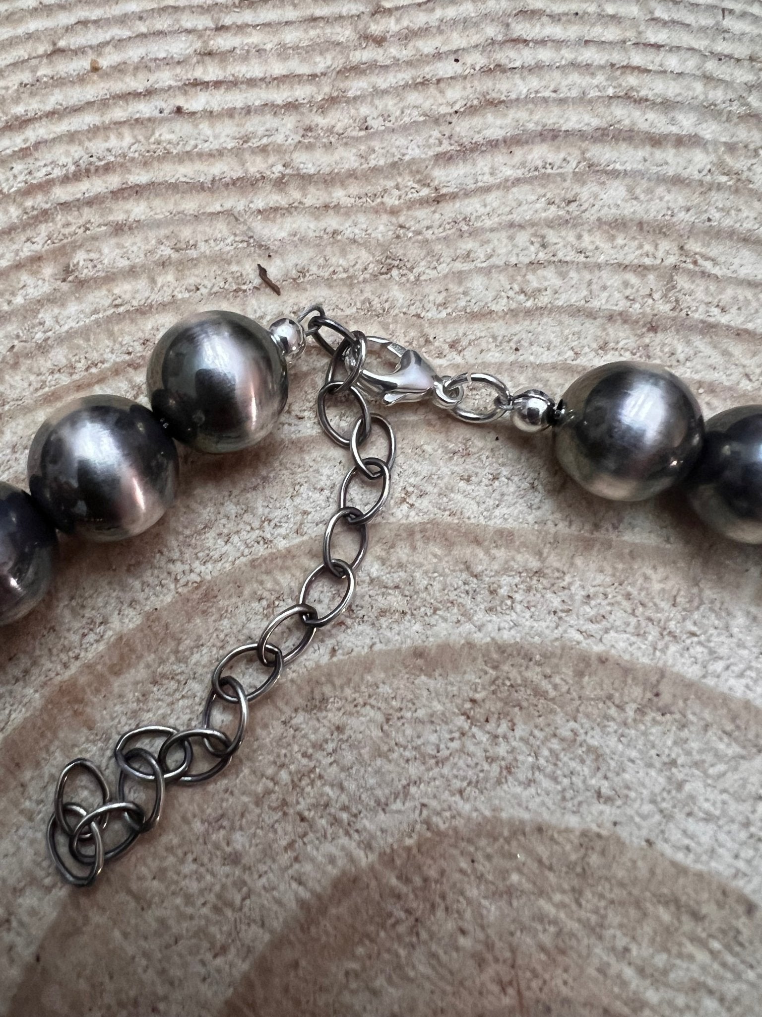 12mm Sterling Pearl Necklace — 16 inch
