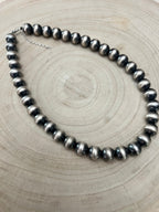 12mm Sterling Pearl Necklace — 18 inch