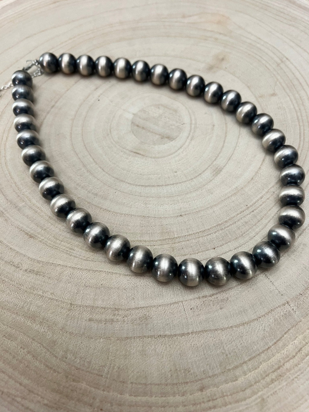 12mm Sterling Pearl Necklace — 18 inch