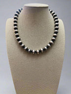 12mm Sterling Pearl Necklace — 18 inch