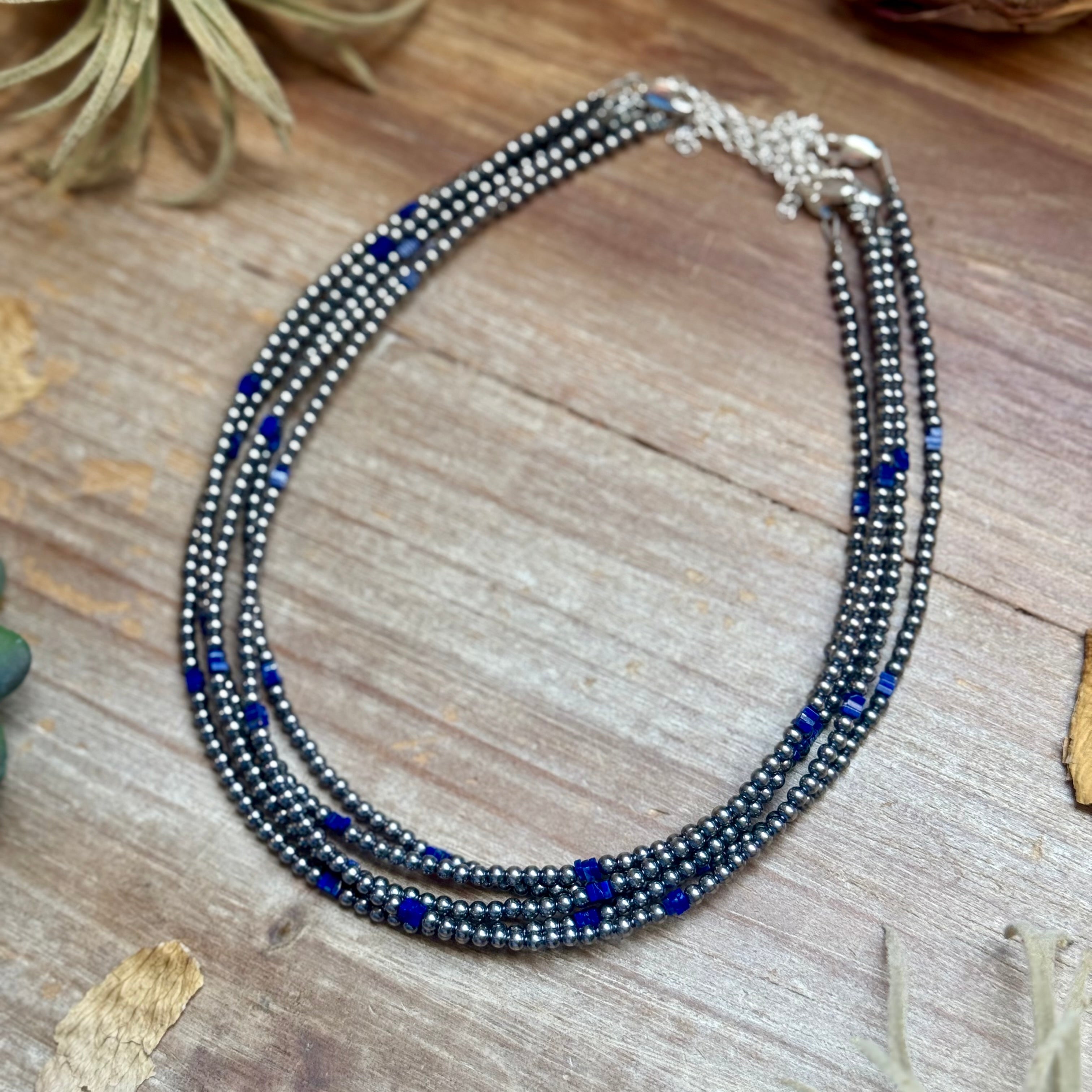 Sterling Silver Pearl & Gemstone Cube Necklace — Pick Your Favorite