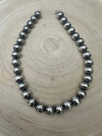 14mm Sterling Pearl Necklace — 18 inch