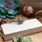 120 Sterling Silver Easter Blue Turquoise Stamped Stacking Cuff by Jason Ogg