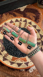 GREEN KINGMAN TURQUOISE BAR NECKLACE BY TIA LONG - LARGE