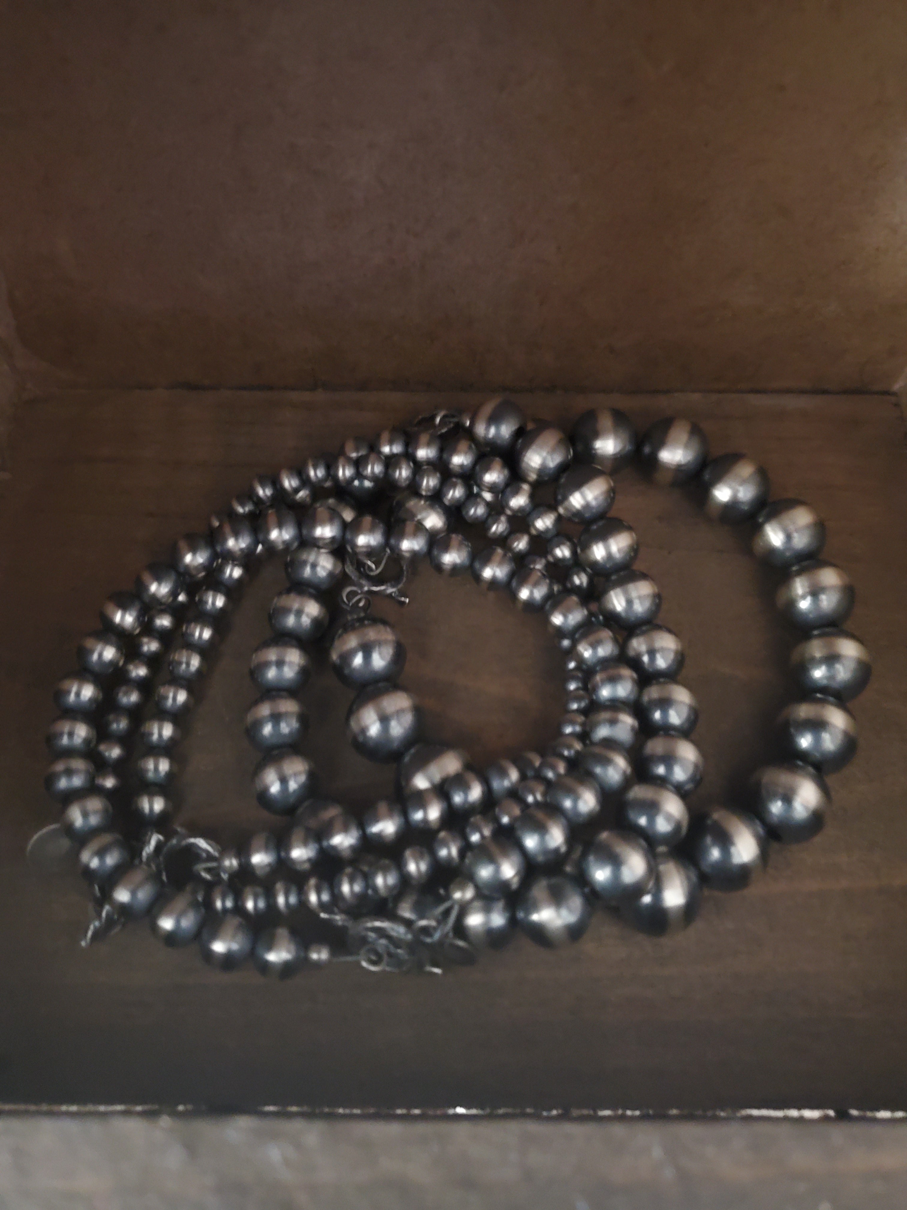 3 MM STERLING SILVER NAVAJO PEARL BRACELET