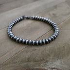 STERLING SILVER SAUCER NAVAJO PEARL BRACELET