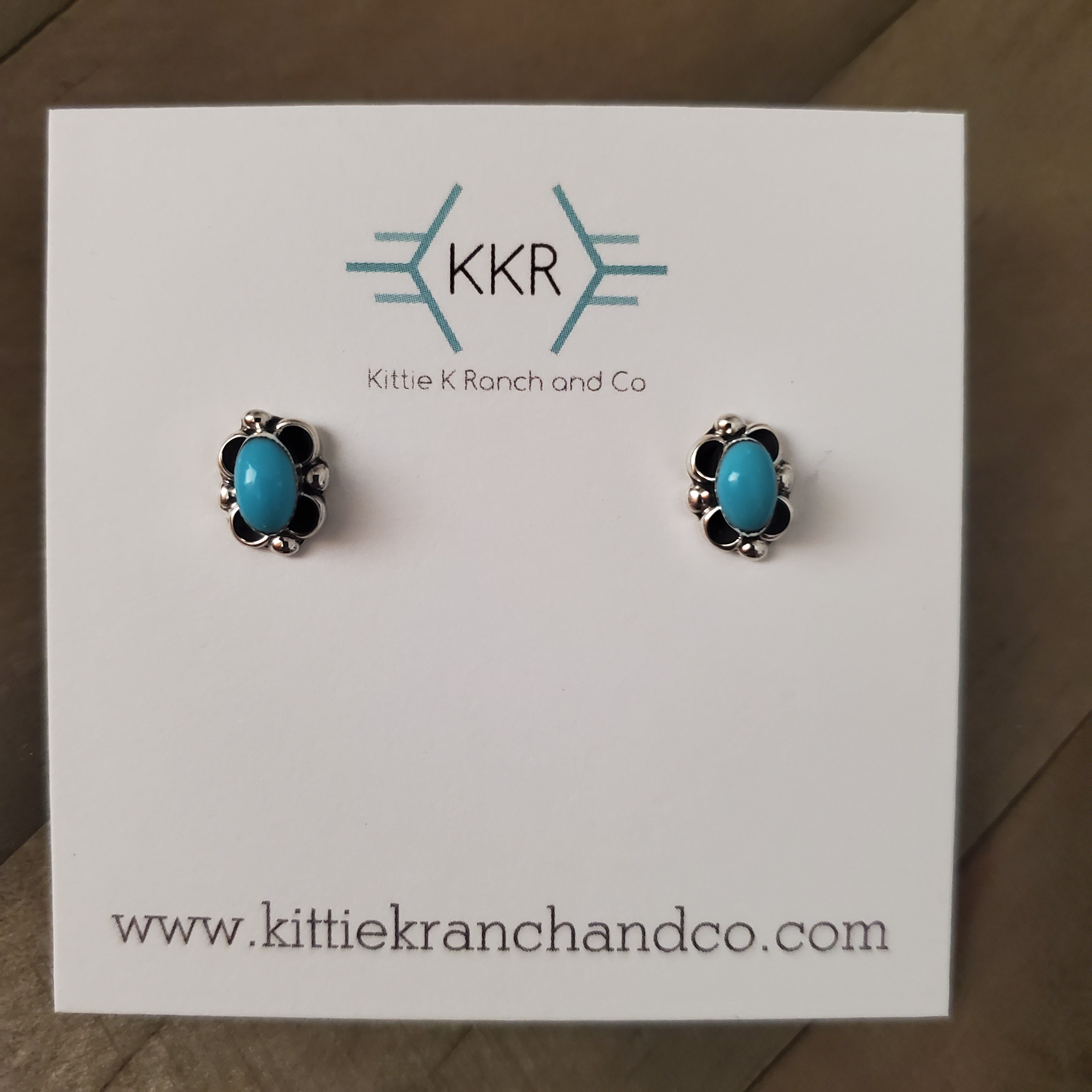 ZUNI TURQUOISE OVAL STUDS