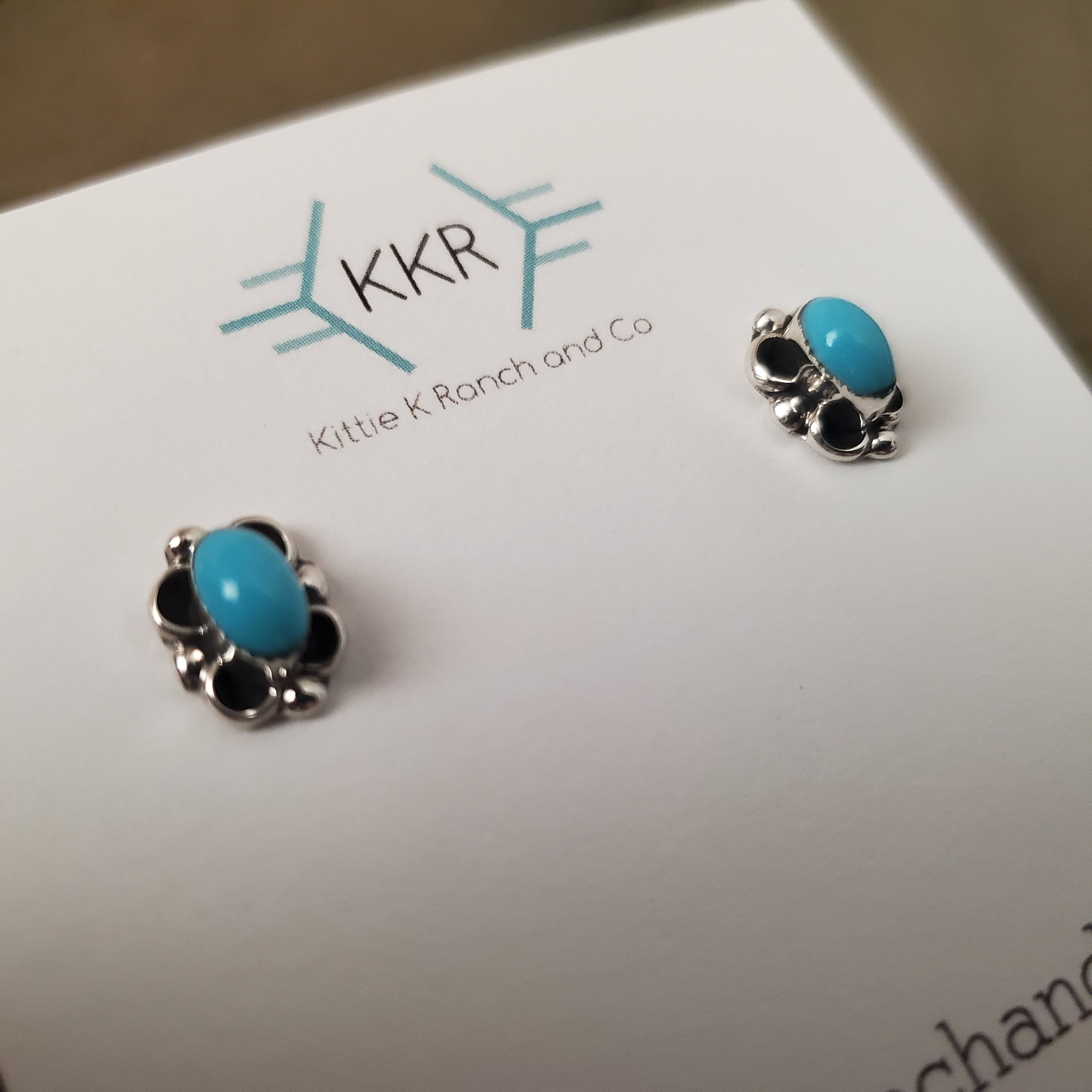 ZUNI TURQUOISE OVAL STUDS