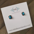 ZUNI TURQUOISE OVAL STUDS