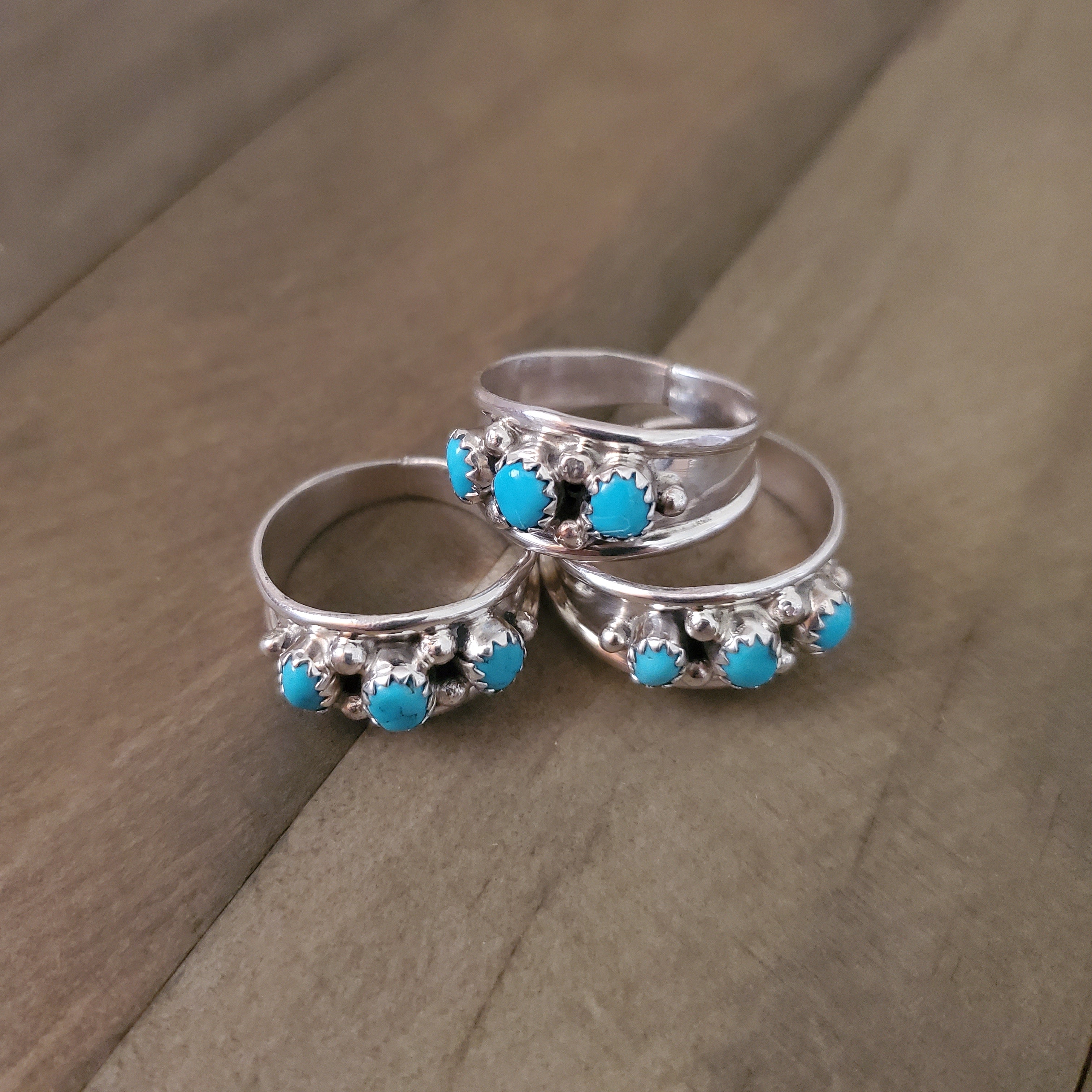 ELVIRA CADMAN STERLING SILVER AND TURQUOISE RING