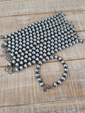 10 MM STERLING SILVER NAVAJO PEARL BRACELET