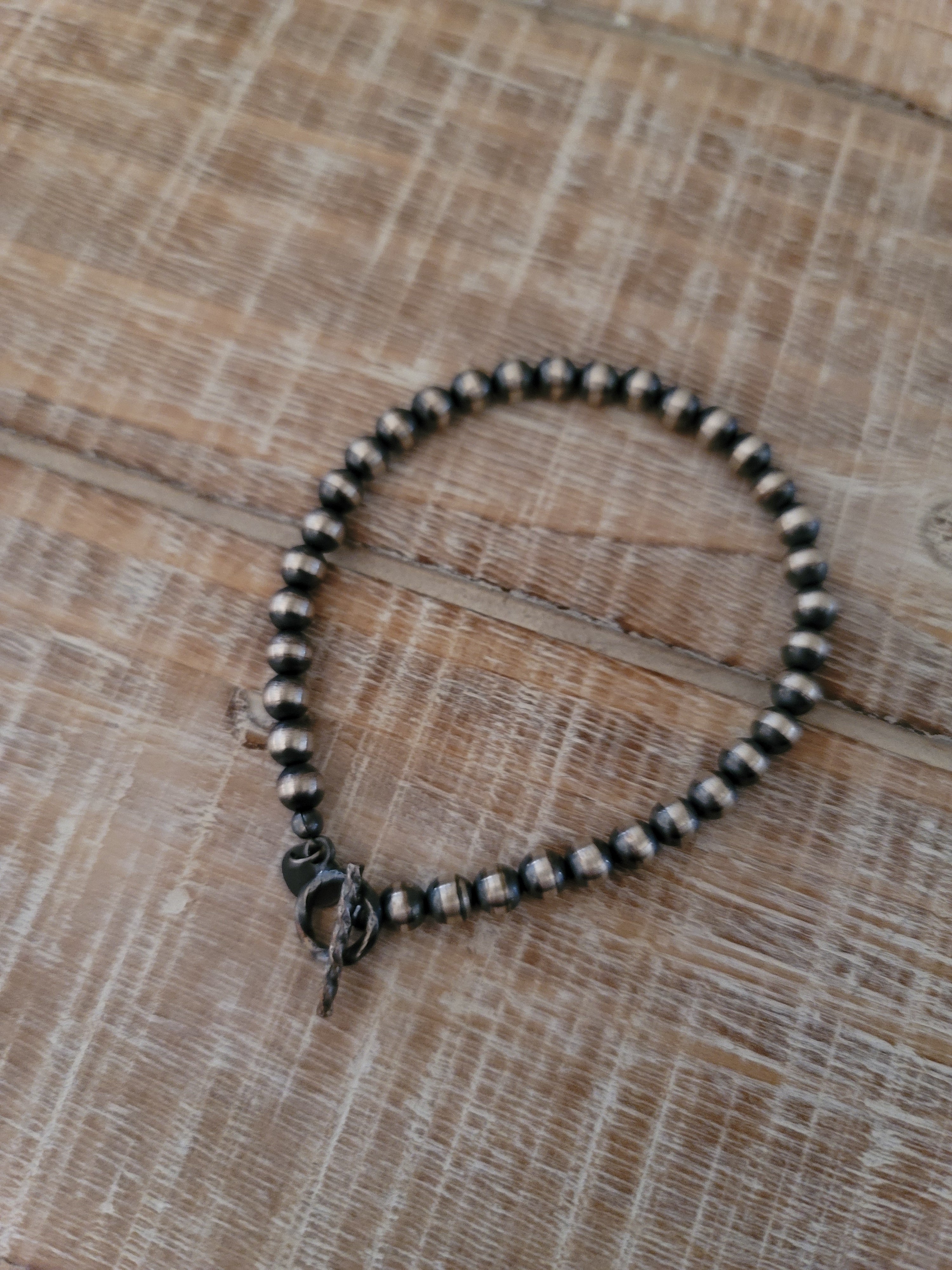 5 MM STERLING SILVER NAVAJO PEARL BRACELET