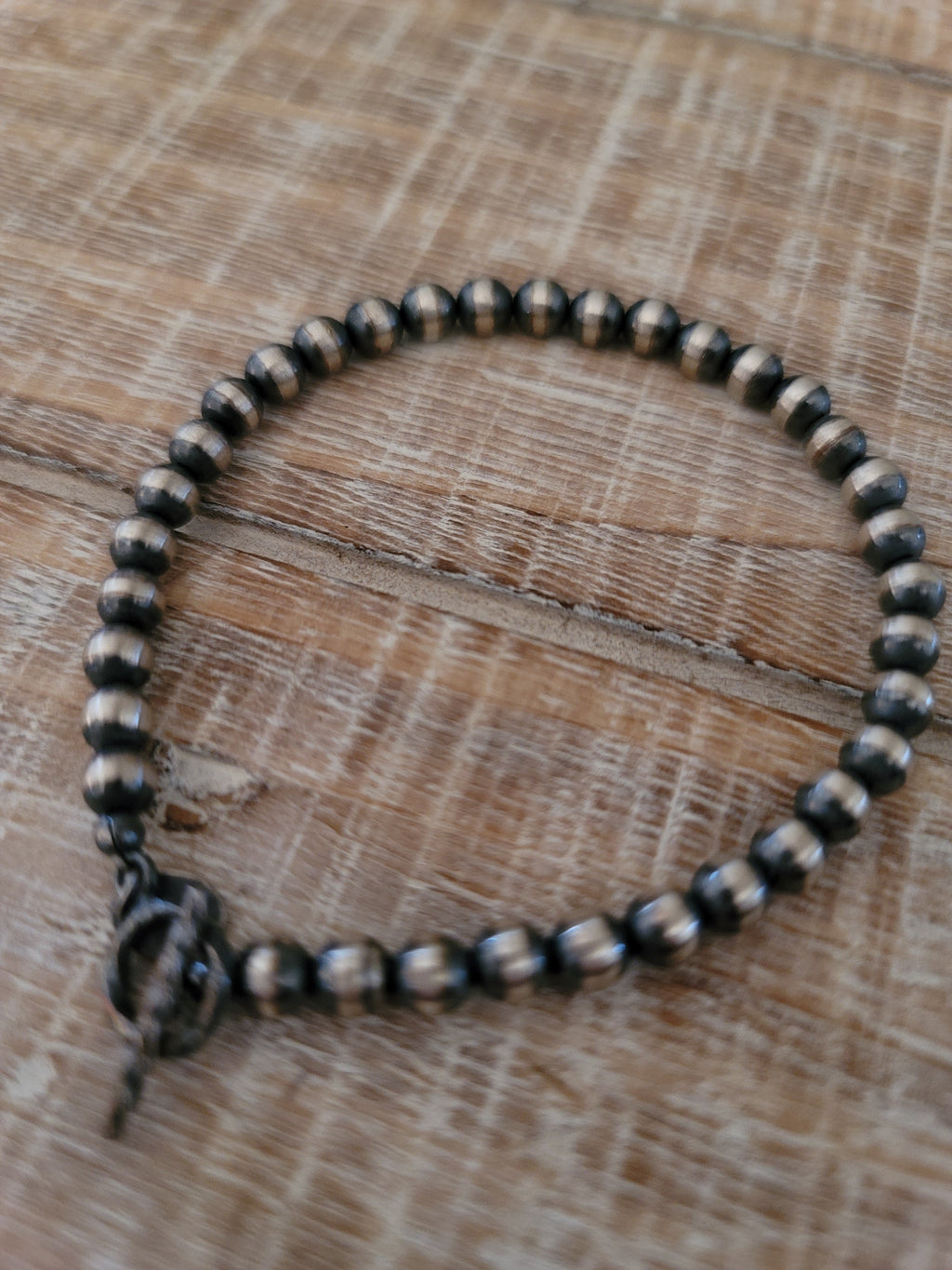 5 MM STERLING SILVER NAVAJO PEARL BRACELET