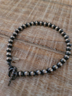 5 MM STERLING SILVER NAVAJO PEARL BRACELET