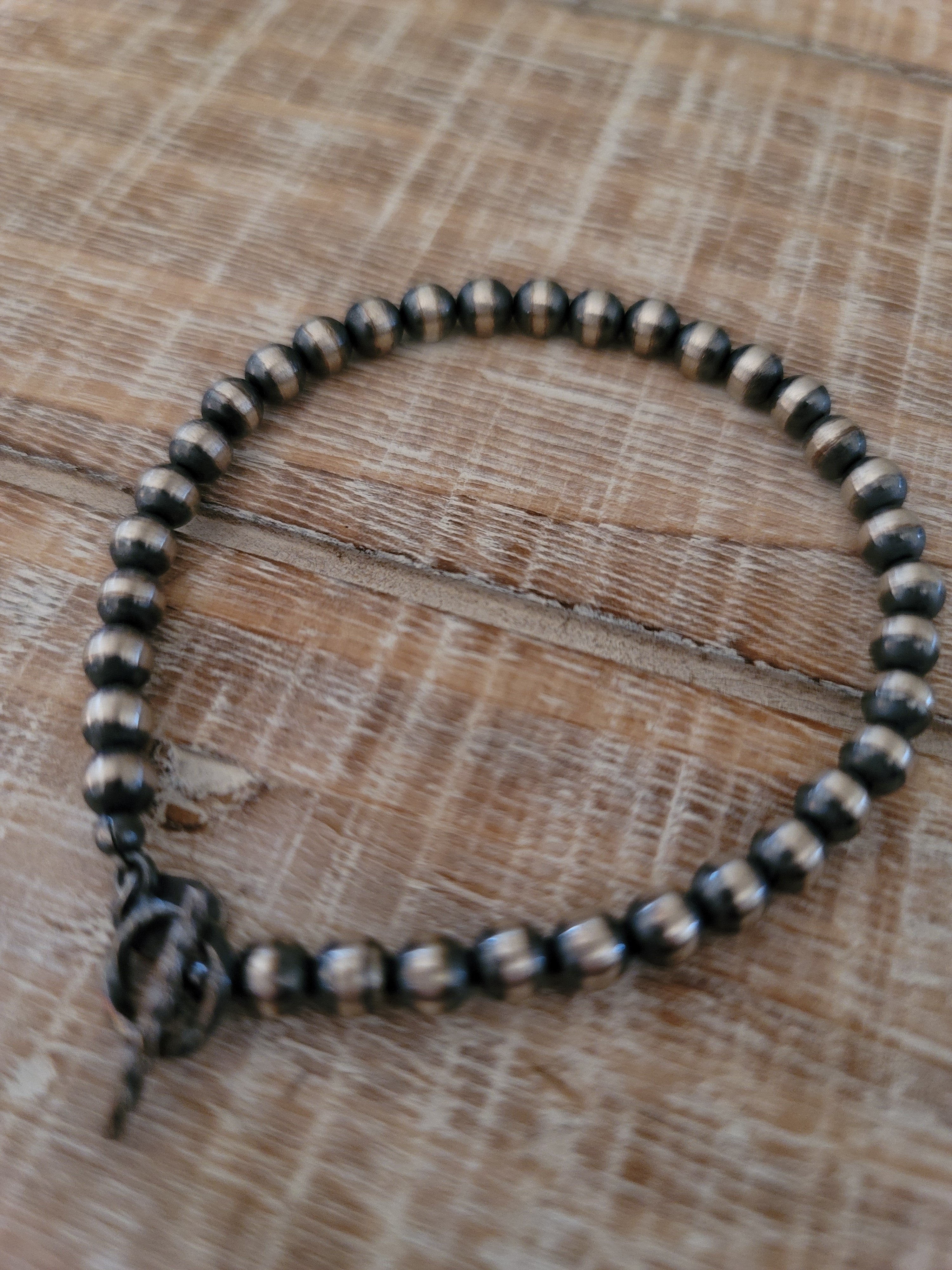 5 MM STERLING SILVER NAVAJO PEARL BRACELET