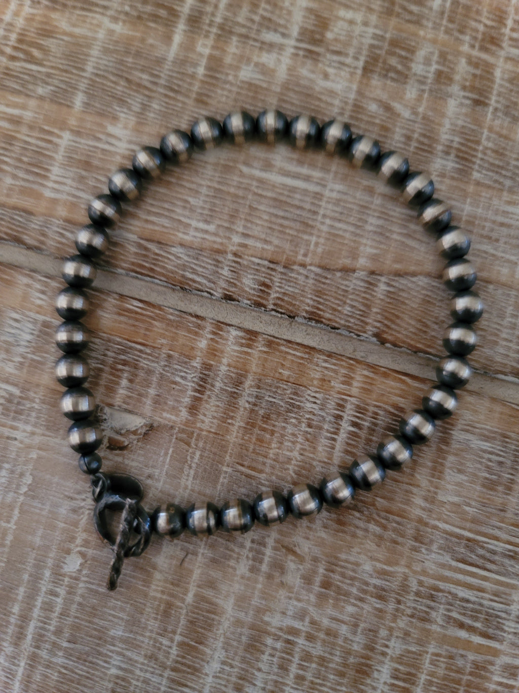 5 MM STERLING SILVER NAVAJO PEARL BRACELET