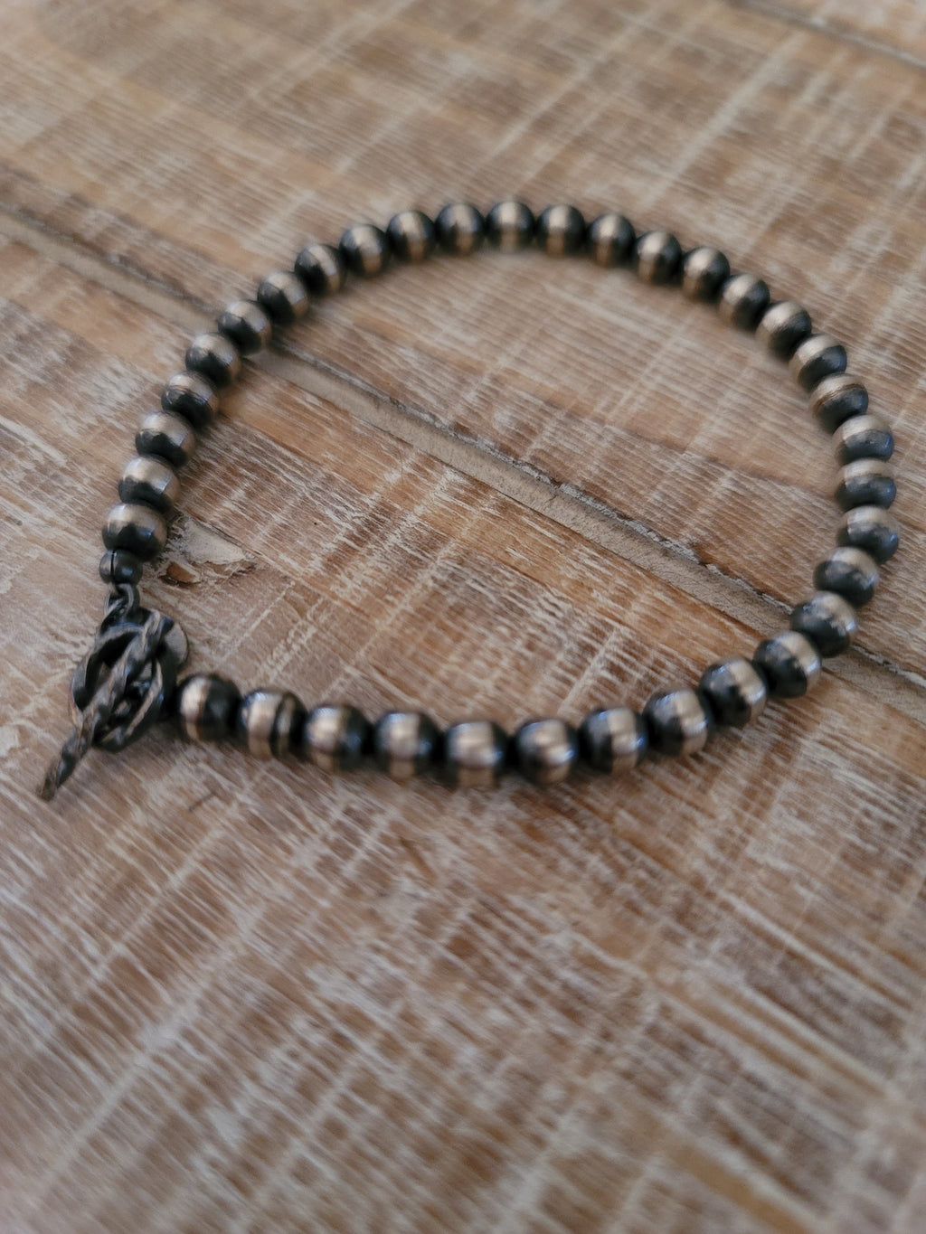 5 MM STERLING SILVER NAVAJO PEARL BRACELET