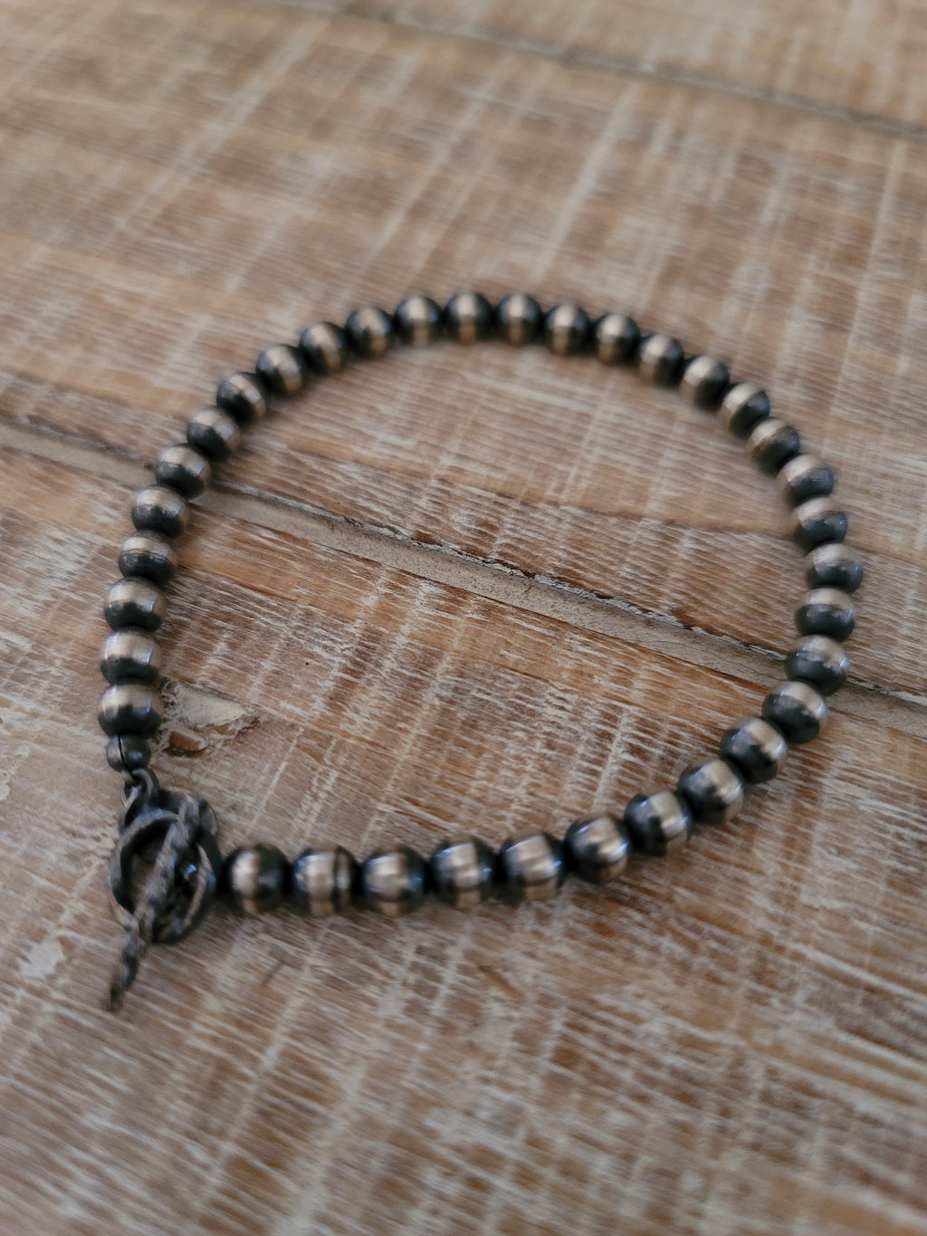 5 MM STERLING SILVER NAVAJO PEARL BRACELET