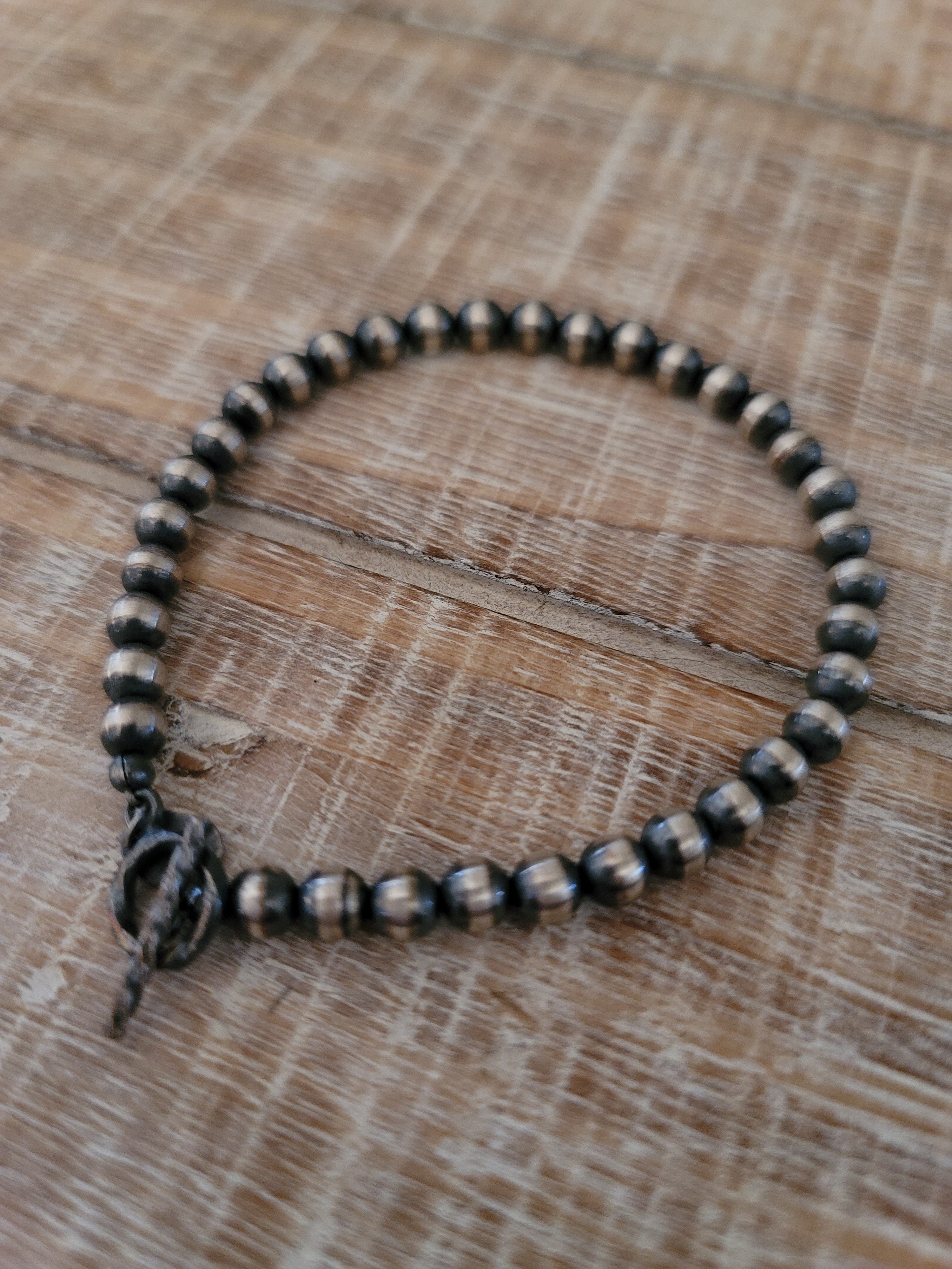 5 MM STERLING SILVER NAVAJO PEARL BRACELET