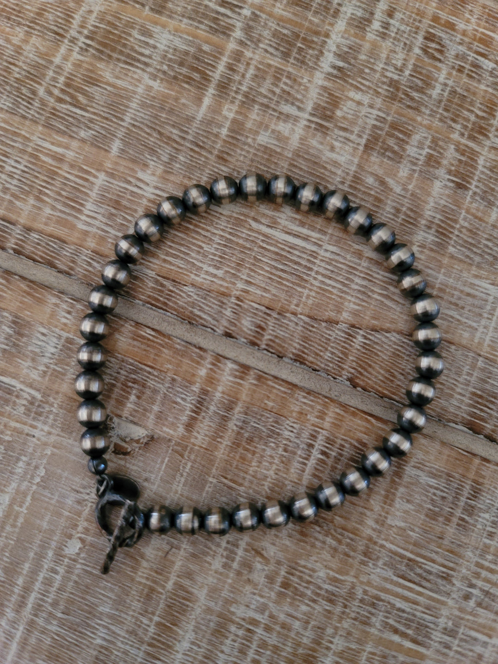 5 MM STERLING SILVER NAVAJO PEARL BRACELET