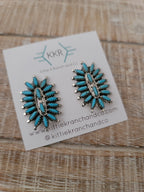 THE ROSEMARY NEEDLEPOINT OVAL CLUSTER STUDS