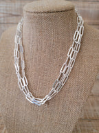 STERLING SILVER PAPER CLIP CHAIN