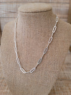 STERLING SILVER PAPER CLIP CHAIN