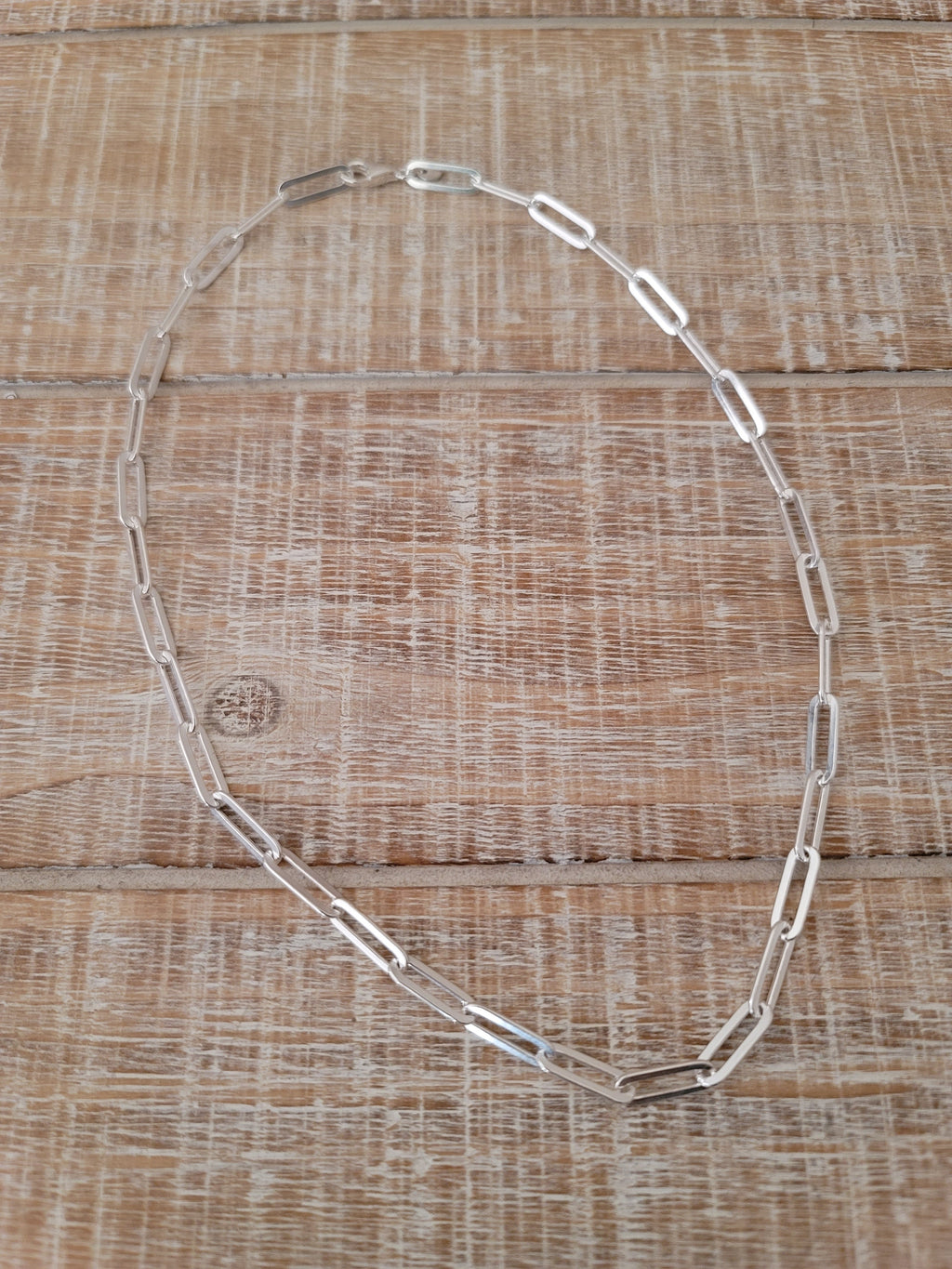 STERLING SILVER PAPER CLIP CHAIN