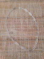 STERLING SILVER PAPER CLIP CHAIN