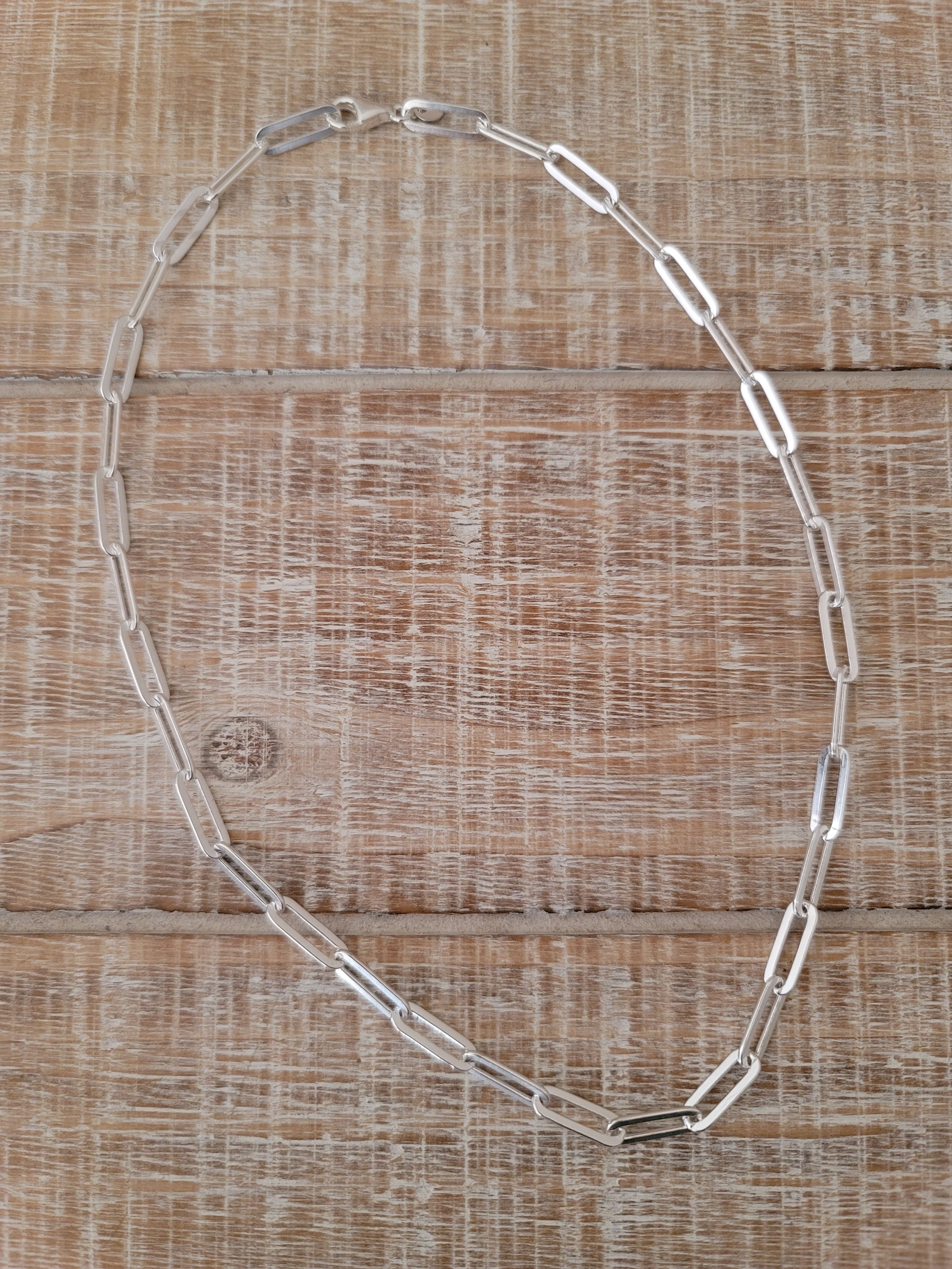 STERLING SILVER PAPER CLIP CHAIN