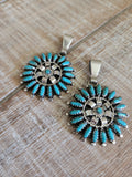 ROSEMARY TOM NEZ TURQUOISE ZUNI STYLE PENDANT