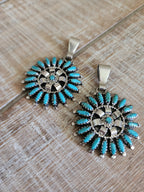 ROSEMARY TOM NEZ TURQUOISE ZUNI STYLE PENDANT