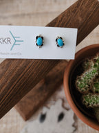 ZUNI TURQUOISE OVAL STUDS