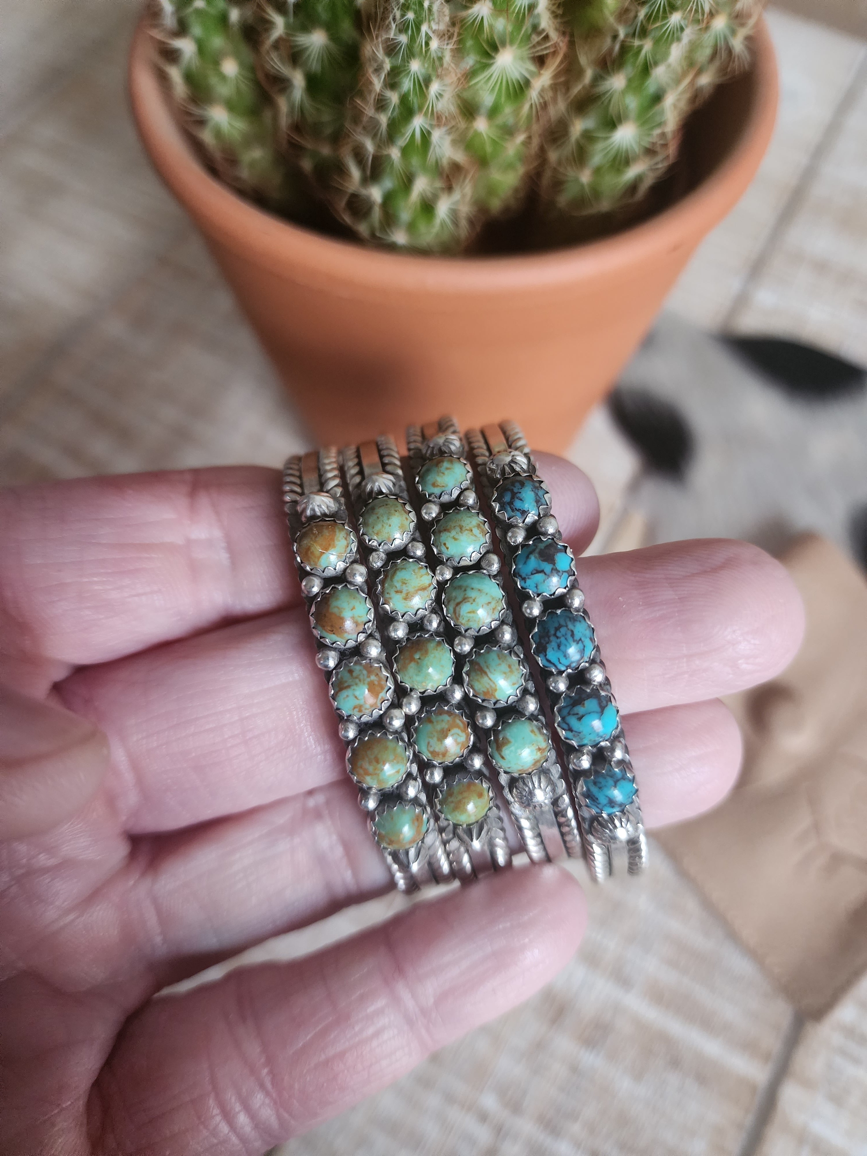 THE KINGMAN TURQUOISE FIVE STONE CUFF