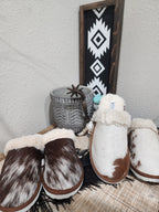 MYRA COWHIDE SLIPPERS