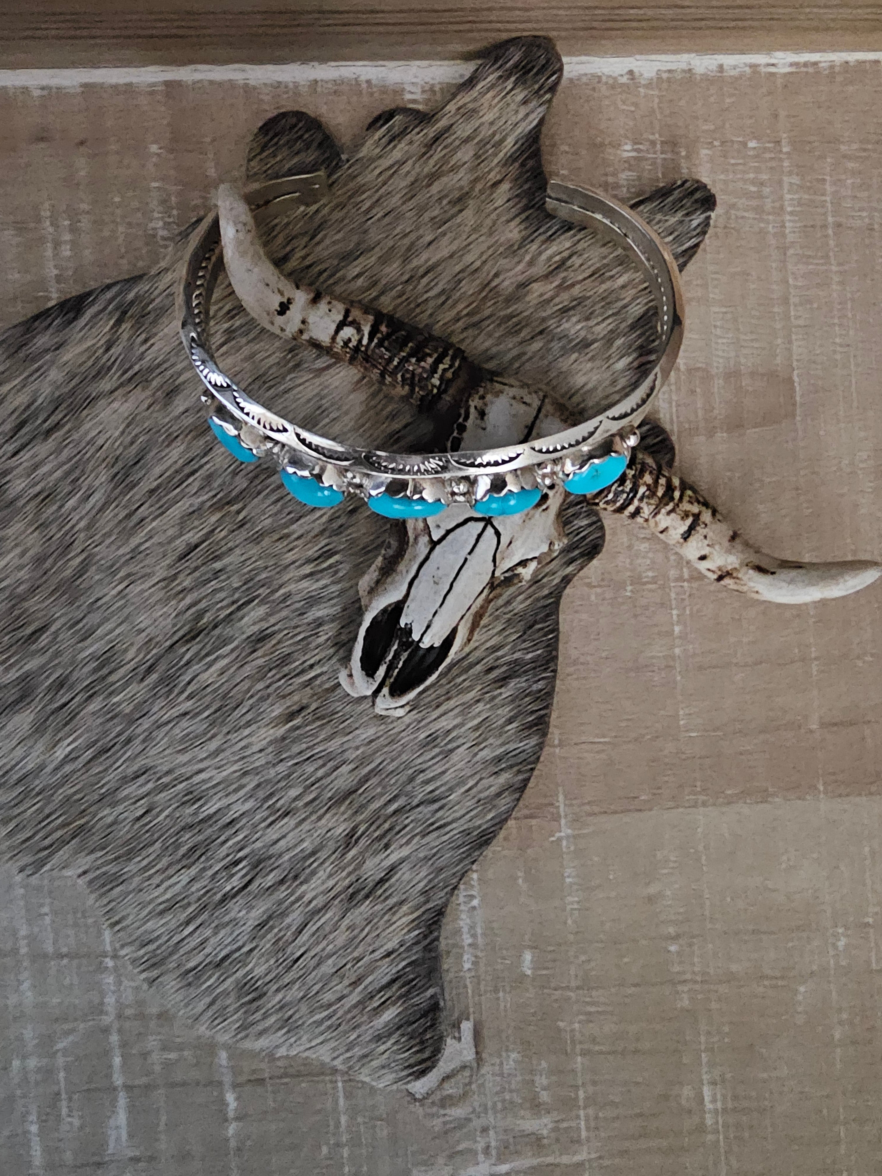 IDA MCCRAE FIVE TURQUOISE STONE BRACELET