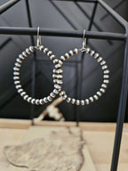 4 MM NAVAJO PEARL HOOP EARRINGS