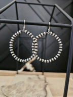 4 MM NAVAJO PEARL HOOP EARRINGS