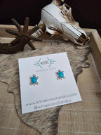 THERESA KINSEL TURQUOISE TURTLE STUD EARRINGS