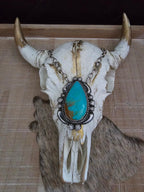 JEFF JAMES KINGMAN TURQUOISE TEARDROP NECKLACE