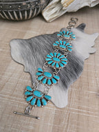 ALICIA WILSON KINGMAN TURQUOISE CLUSTER BRACELET