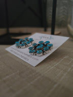 RENELL CHACO TURQUOISE CLUSTER STUD EARRINGS